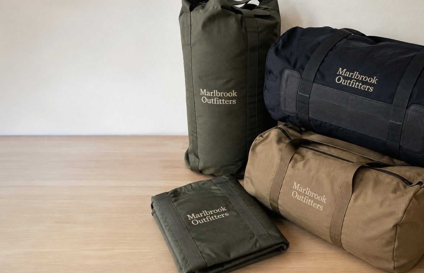 Custom printed duffel bags with logo