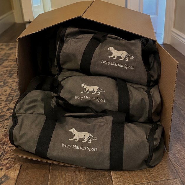 Duffel bags with logo — customer photo