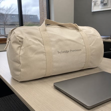 Duffel bags with logo printing