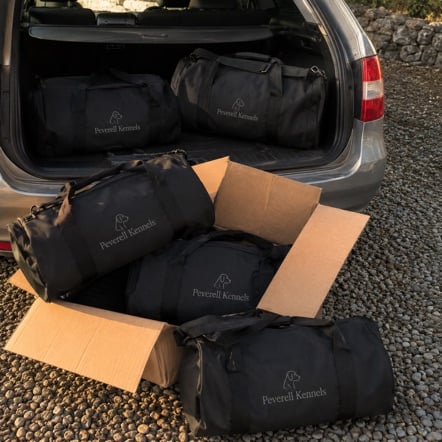 Promotional custom duffel bags with company logo